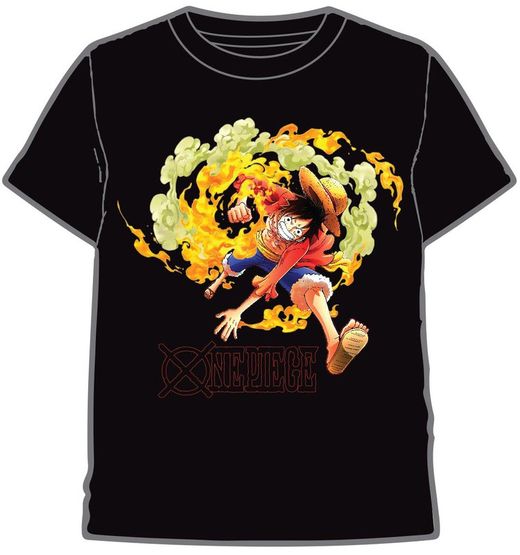 CAMISETA ONE PIECE LUFFY ATAQUE FUEGO