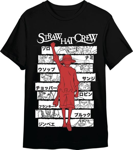 Camiseta One Piece Luffy Puño Negro T
