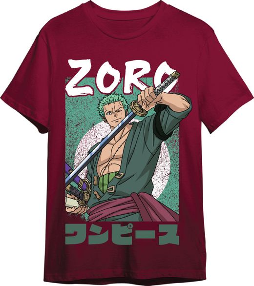 Camiseta One Piece Zoro Granate T