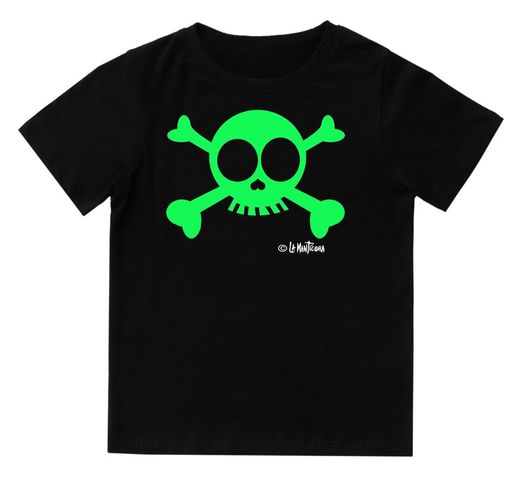 Camiseta para niño Calavera verde