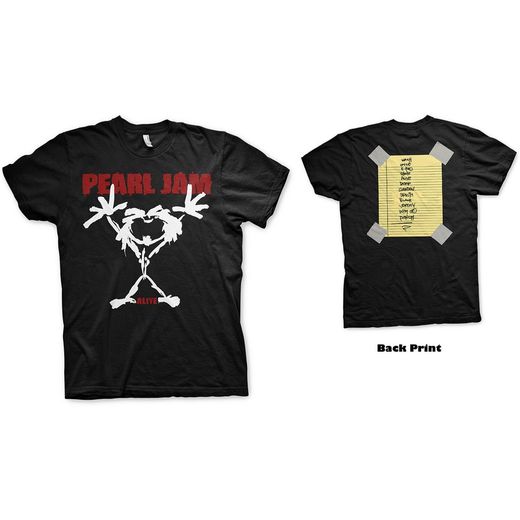 Camiseta Pearl Jam unisex: Stickman (Back Print)