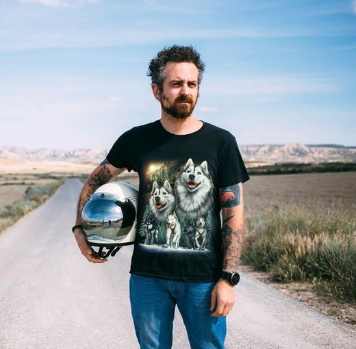 Camiseta Perro Lobo Glow in the Dark