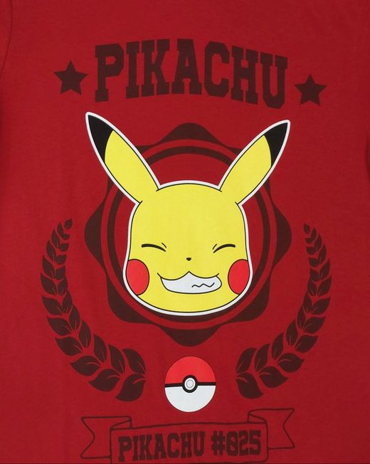 Camiseta Pikachu en roja