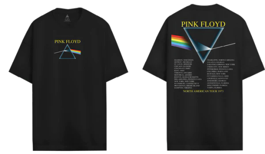 Camiseta Pink Floyd North American tour Dark side