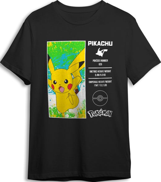 Camiseta Poke193 Pikachu Negro T