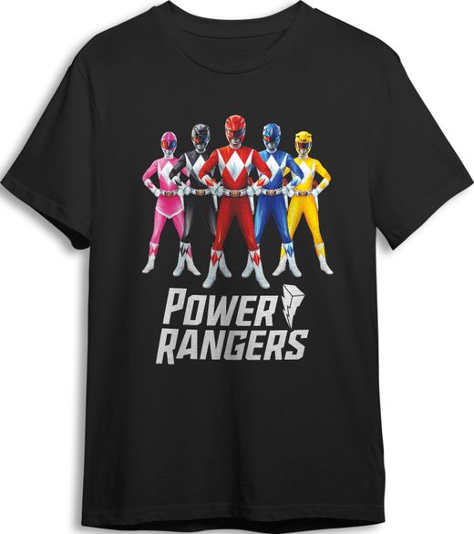 Camiseta Power Rangers Negro T