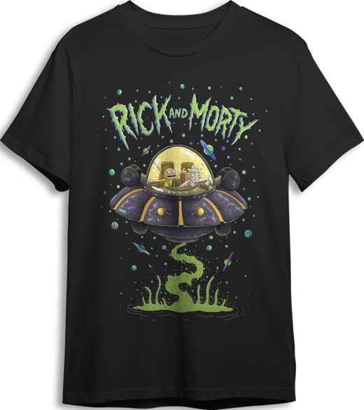 Camiseta Ricky Morty Nave Blk
