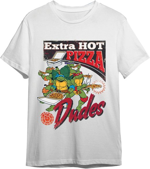 Camiseta Tortugas Ninja Extra Pizza Blanco T