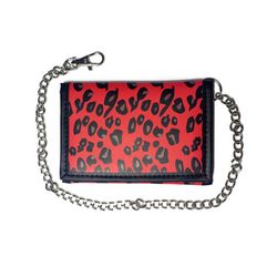 913 Red Leopard Chain ​​Wallet