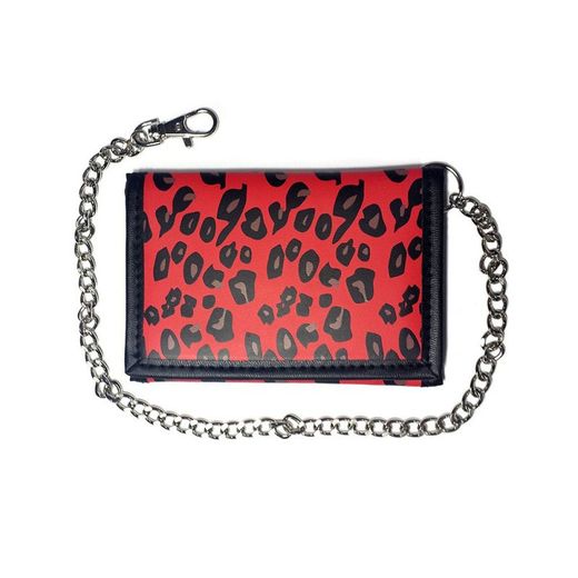 913 Red Leopard Chain ​​Wallet