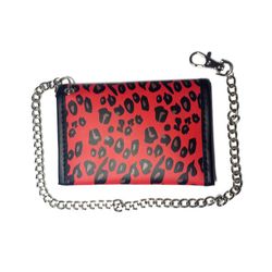 913 Red Leopard Chain ​​Wallet