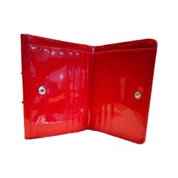 Portefeuille Carré 003 Vinyle Rouge