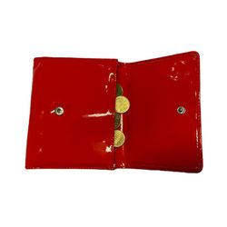 Portefeuille Carré 003 Vinyle Rouge