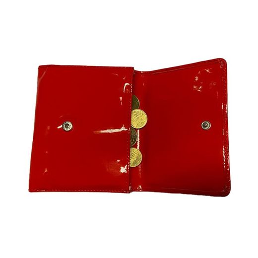 Portefeuille Carré 003 Vinyle Rouge