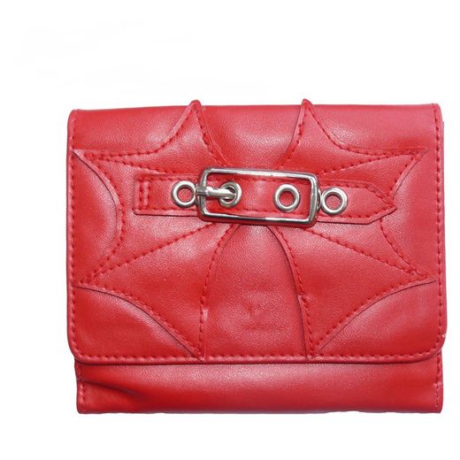 Cartera roja mate alas de murciélago