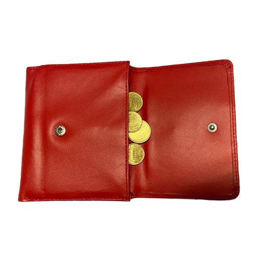 Vierkante Portemonnee 103 Effen Rood