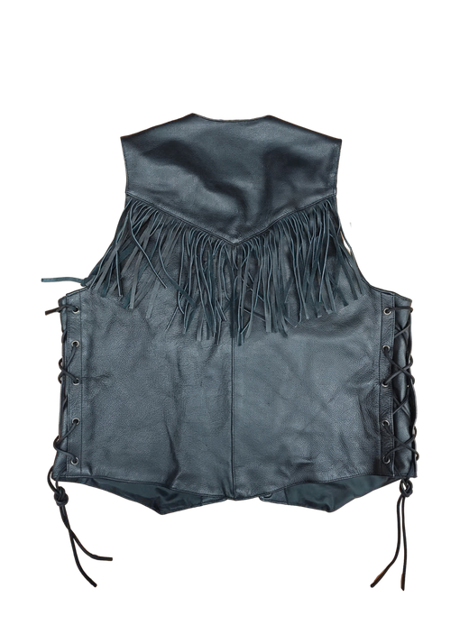 Chaleco cuero con flecos