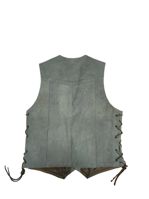 Chaleco cuero marron ante