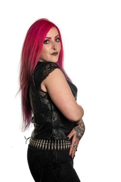 Chaleco cuero negro chica clasico