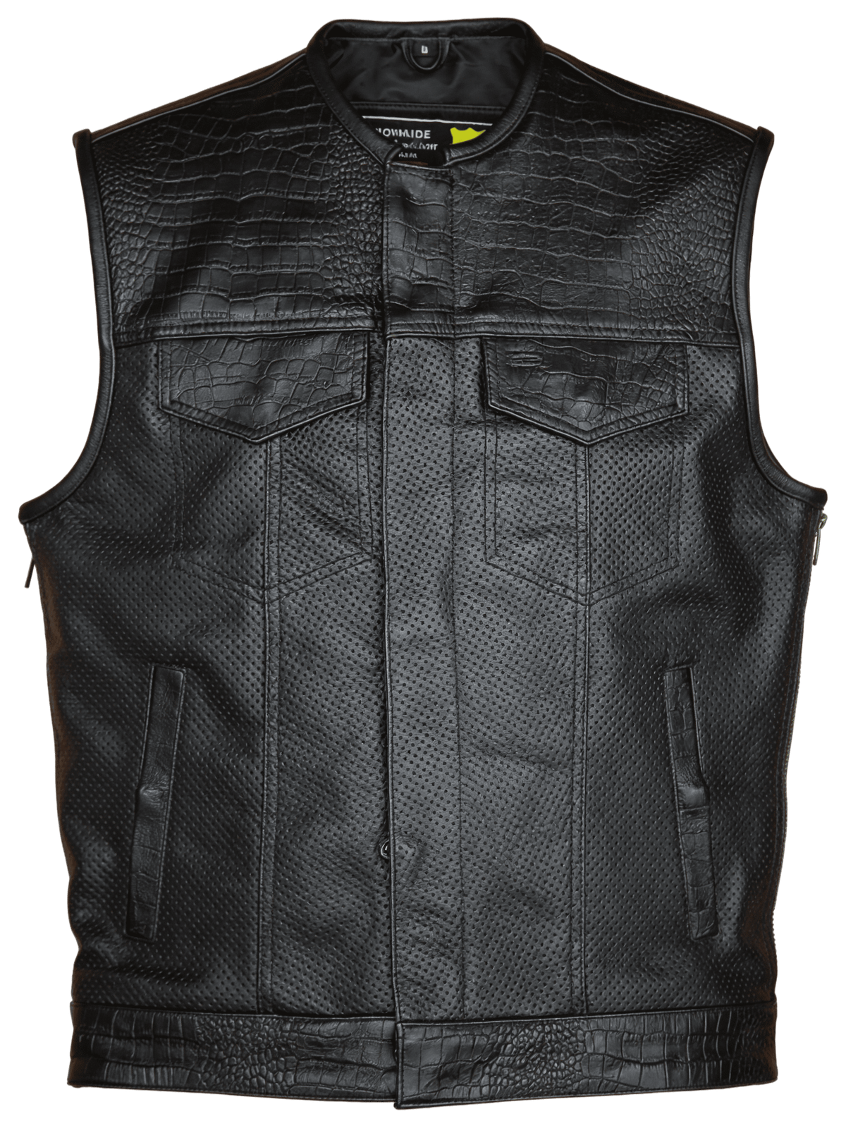 Chaleco cuero perforado 3XL