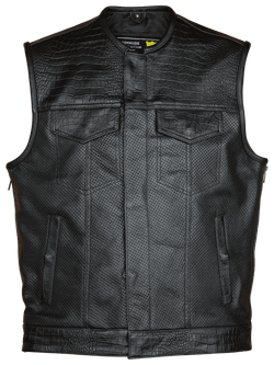 Chaleco cuero perforado