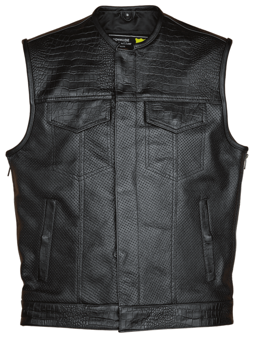 Chaleco cuero perforado