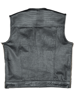 Chaleco cuero perforado