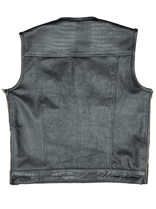 Chaleco cuero perforado