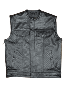 Chaleco cuero perforado