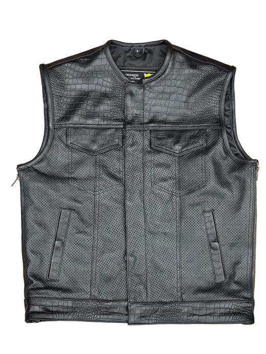 Chaleco cuero perforado