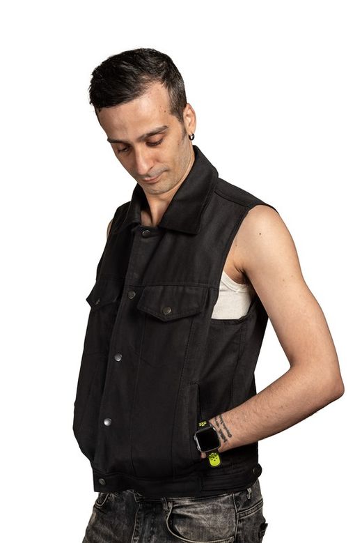 Chaleco tejano negro