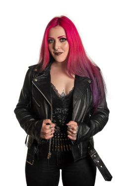 Chaqueta cruzada chica napa