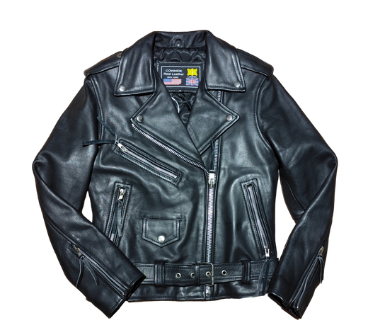 Chaqueta cruzada chica piel negra