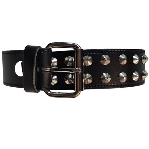 Cinturón de piel conos