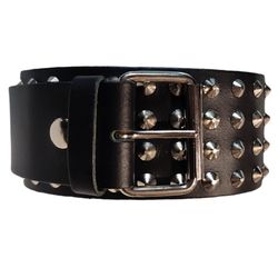 Cinturón de piel conos