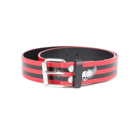 Cinturon Dibujo Rayas Calaveras Con Alas