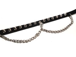 Collar pinchos 1 hilera con cadena