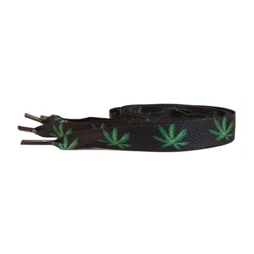 Cordon Ancho Negro Hoja De Marihuana