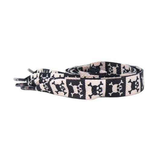 Cordon Ancho Rayas Blanca Negra Calaveras