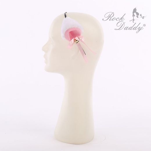 Diadema Orejitas Blancas Con Campanita