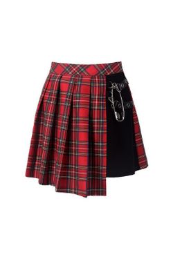 Tartan punk korte rok