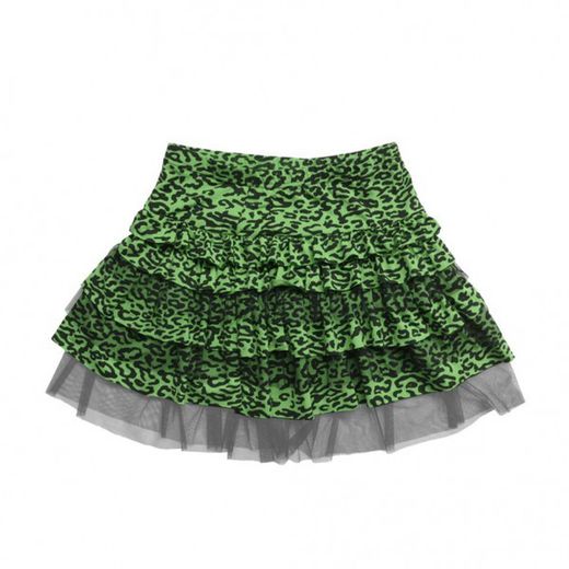 Falda Leopardo Tutu Verde Niña