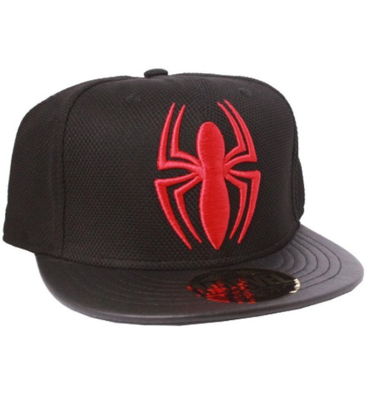 Spiderman Spider Mark Black Snapback Cap 