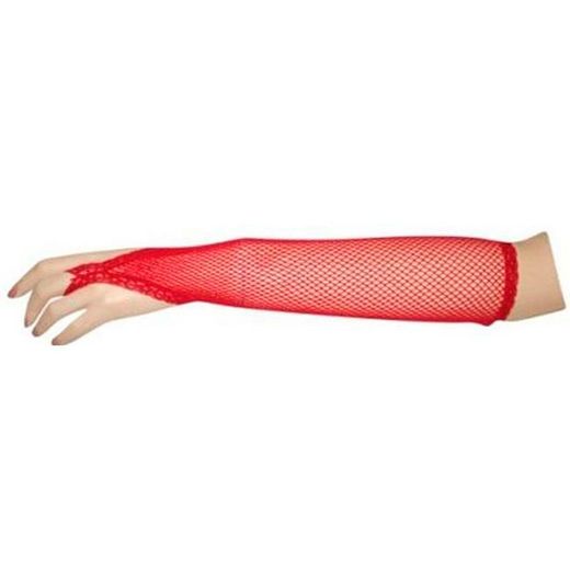 Gants résille Gants longs rouges