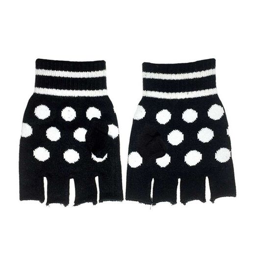 Guantes Mitones Lana lunares