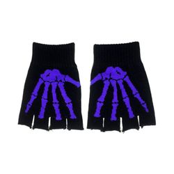 Gants Mitaines Laine Skull Vio