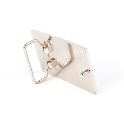 Rechthoekige Gesp Zwart Zilver