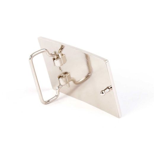 Rechthoekige Gesp Zwart Zilver