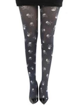 Medias con Calaveras en Blanco
