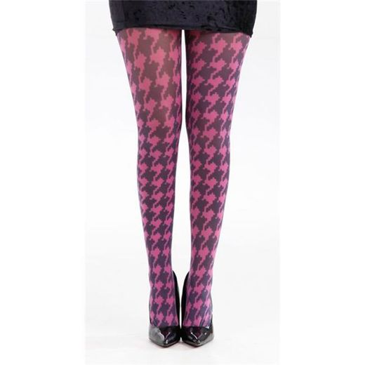 Dogtooth Printed Tights